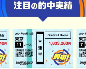 競馬予想サイトうまれぼ的中実績