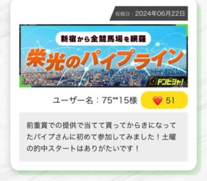 競馬予想サイトドンピシャ！